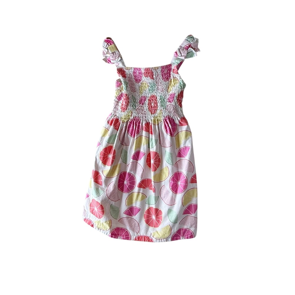 Gymboree Girls Fruit Punch 2016 Citrus Print Smocked Sundress Size 3T